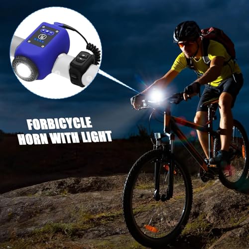Alarma de bicicleta impermeable con luz trasera de 4 modos y linterna frontal 3