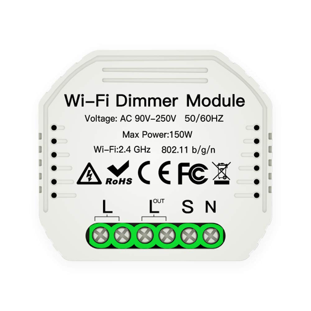 DIY Smart WiFi Lumière LED Gradateur Smart Life/Tuya APP Télécommande 1/2 voie, Compatible avec Alexa Echo Google Home