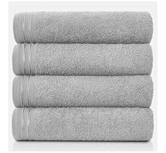GC GAVENO CAVAILIA Large Towels Bath Sheet, Highly Absorbent Egyptian Cotton Towel Set, 4 Pack Extra Soft Large Bath Towel …