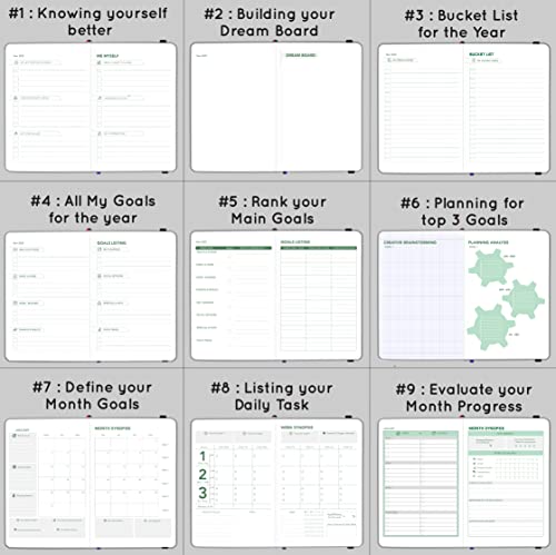 Image of PLANNER STAR 2022 Dated (Jan 2022 - Jan 2023) Monthly & Weekly Life Planner| A5 Size | Organizer, Journal | Plan for Time Management, Productivity & Positivity (Steel Grey)