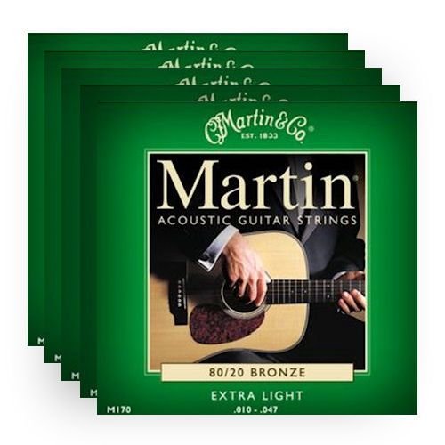 Martin M170 Corde Per Chitarra Acustica - Confezione Di 5
