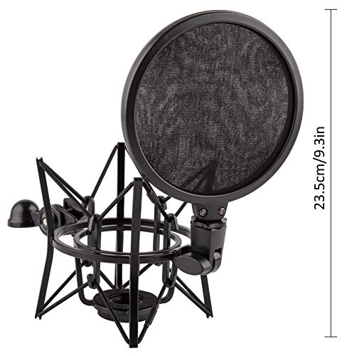 LYRCRO Microphone Shock Mount with Integrated Pop Shield for Rode Mics like K2, NT1-A,NT1000, NT2-A, NT2000, NTK, Podcaster and Procaster (20mm Internal Thread). - Image 5