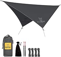 Vista 1 de Wise Owl Outfitters Toldo para Hamaca – Funda de lona impermeable para acampar con estacas de tienda de campaña y bolsa de transporte, refugio