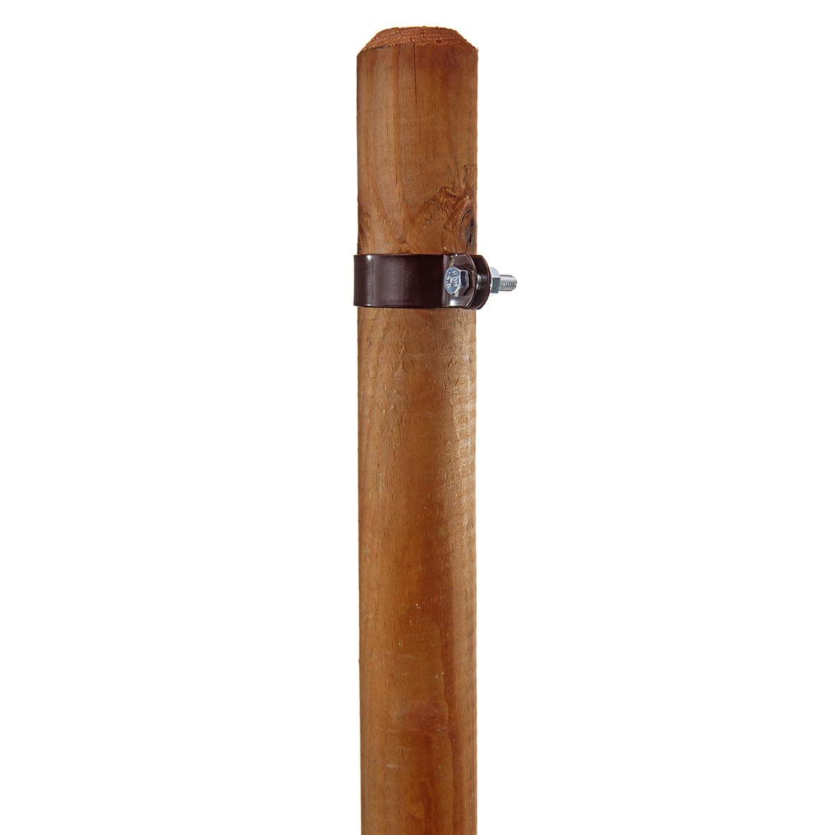 HaGa® Strebenschelle rund Ø 6cm - 50 Stück Befestigungsschellen für Zaunbau in braun