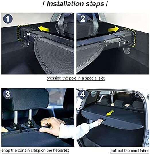 Copertura Bagagliaio Dell'Auto per Land Rover Discovery Sport L550 2014-2019, Tronco Posteriore Cappelliera Protezione Interni Accessori