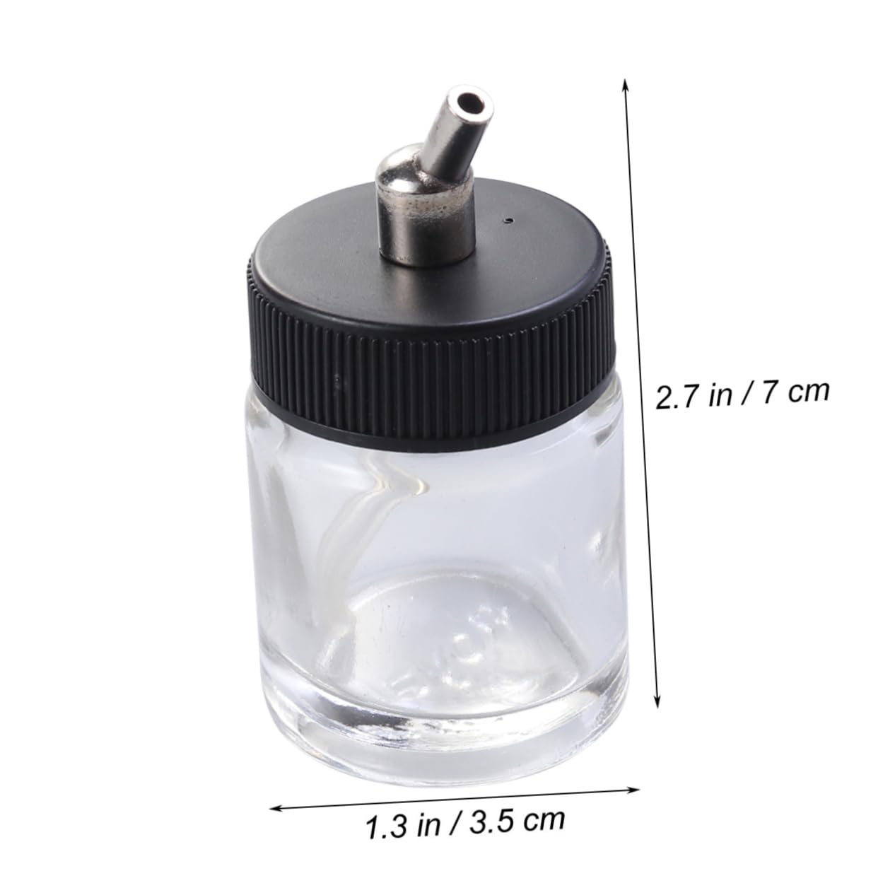HOMSFOU Professional Airbrush Paint Bottles 22cc Glass Pot Brush Airbrush Bottles Caps for ()