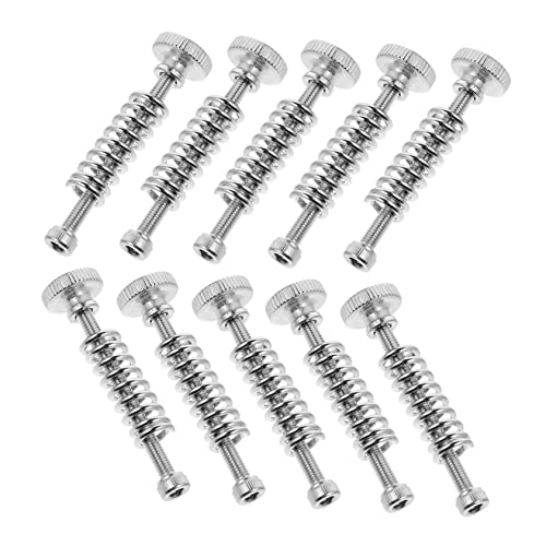 Baluue 10pcs Stainless Steel 3d Printer Hot Bed Leveling Components with Upgraded Leveling Spring and Lightweight M3 Scr