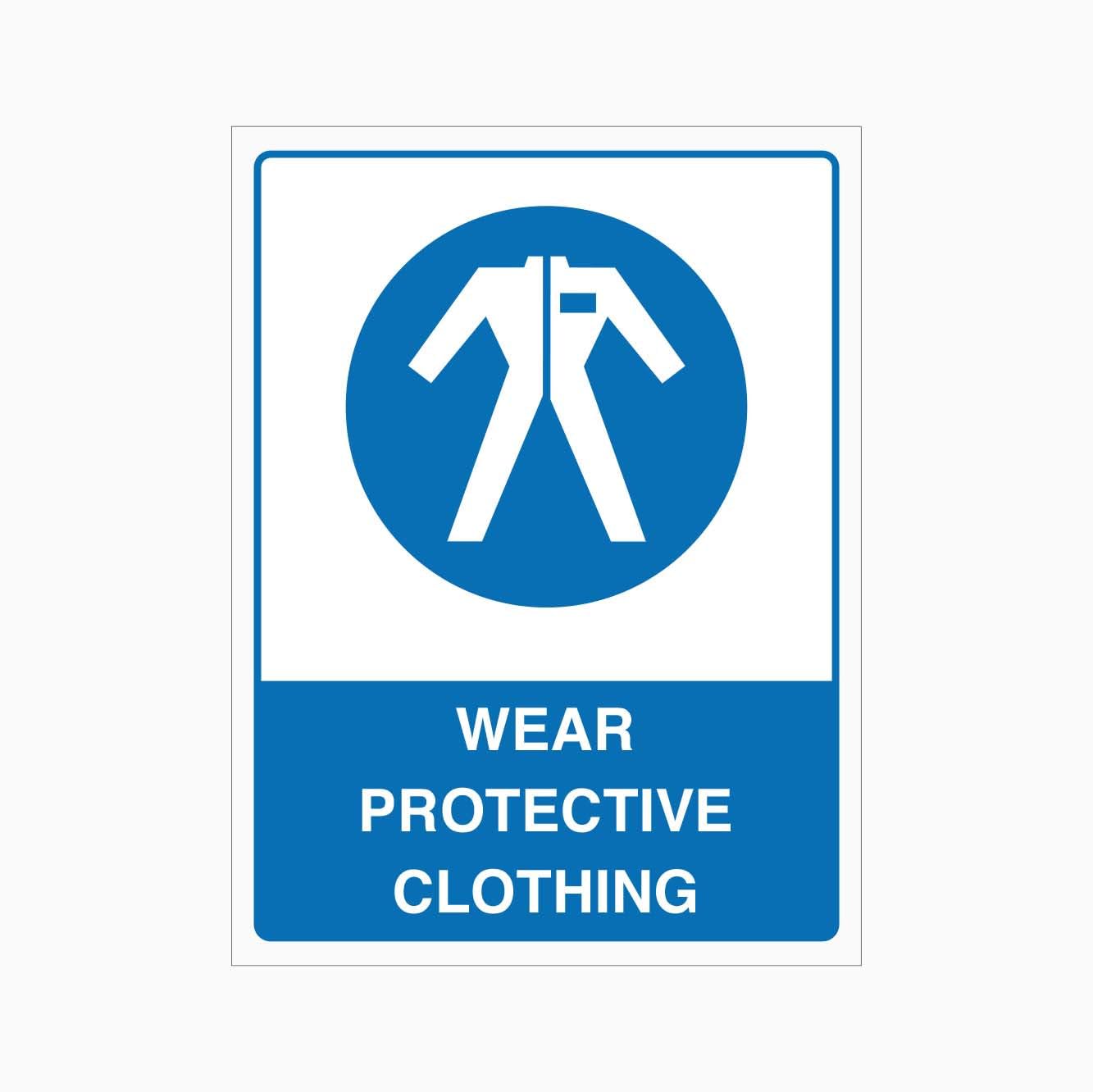 WEAR PROTECTIVE CLOTHING Sign PPE Metal Tin Sign 8 x 12 inch for Industrial & Commercial Series