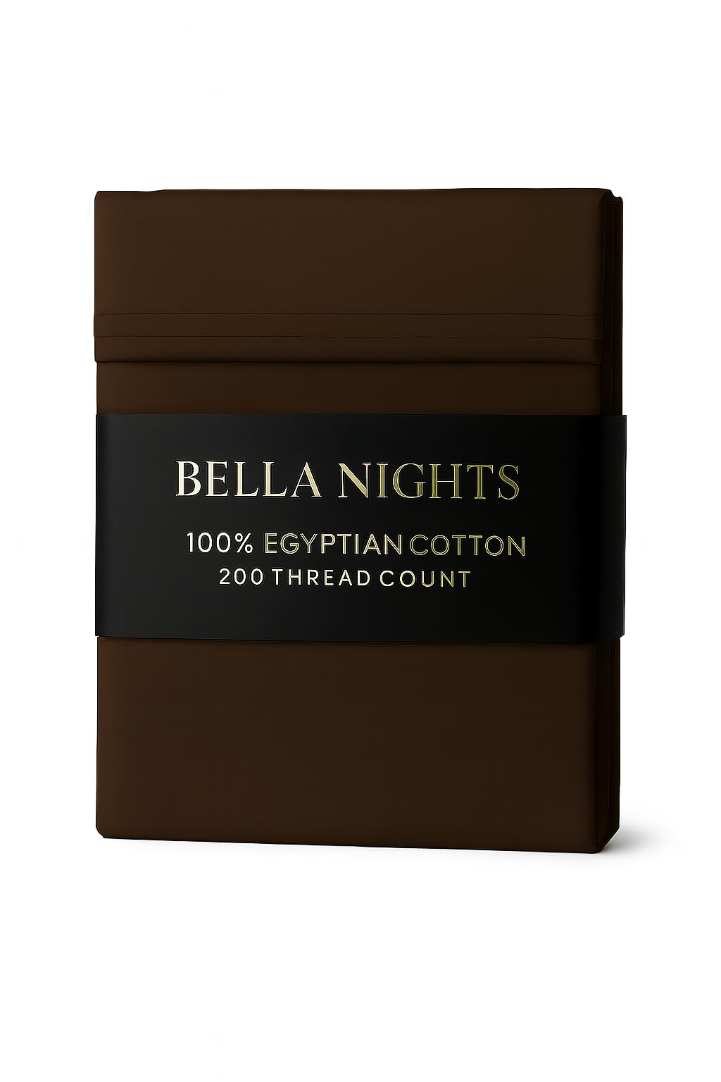 Bella Nights Flat Sheet 100% Egyptian Cotton 200 Thread Count – Hotel Quality Soft & Durable Bedding – Luxury Flat Bed Sheets for Ultimate Comfort (Chocolate, Super King)