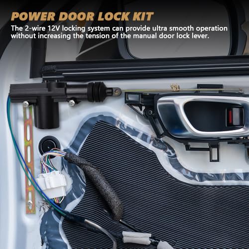 Wogomz 2PCS Car Power Door Lock Actuators, 2 Wire 12V Power Door Lock Kit, Heavy Duty Automotive Door Lock Actuator, Universal High Power Door Lock Actuator for Most Vehicles
