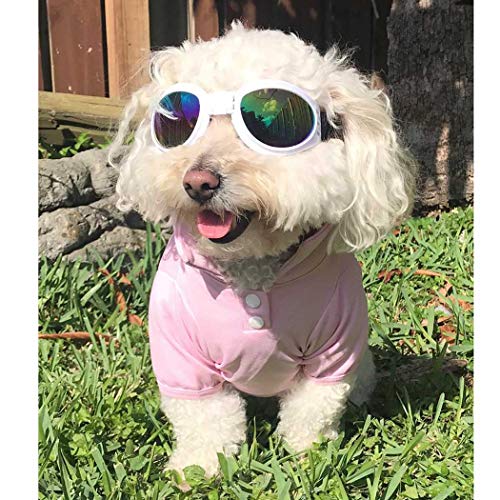 Petea Dog Shirts Pet Puppy Cotton Polo Shirt Basic T-Shirt Clothes For Dogs And Cats (M, Pink) #TOP3