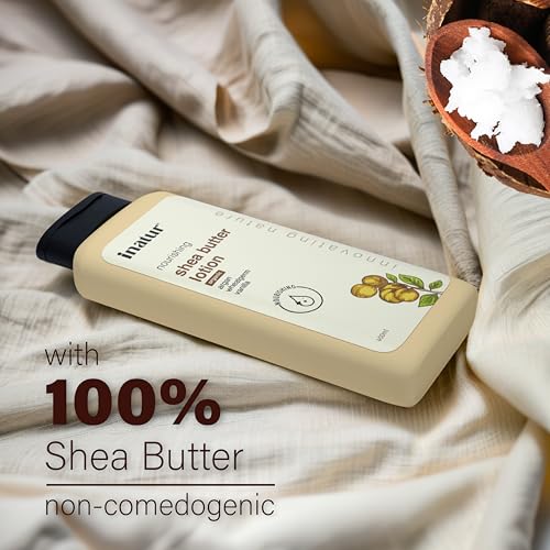 Image of inatur Shea Butter Body Lotion 400ml - Deeply Nourishing Moisturizer for Face & Body | Hydrating Formula with Organic Shea Butter | Softens Skin & Reduces Scars & Blemishes | For Smooth, Healthy Skin