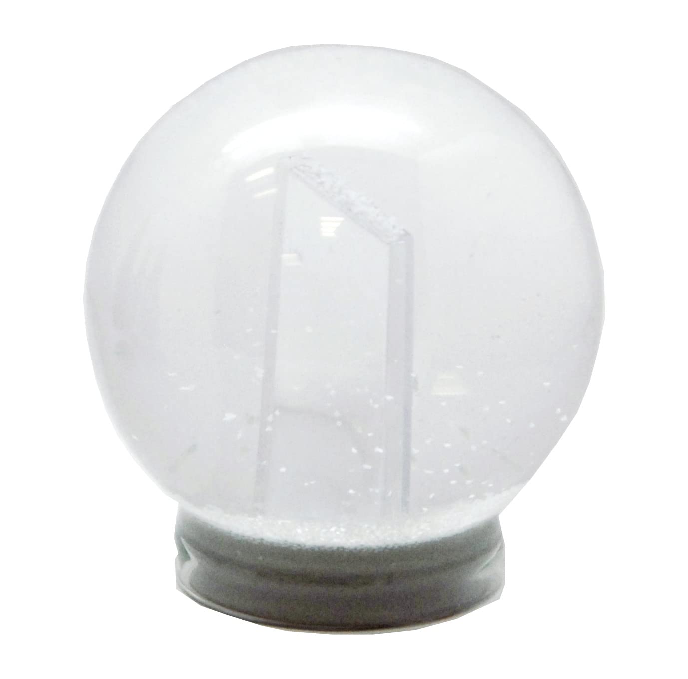 Snowglobe for You 40075 Photo Snow Globe Glass Filled Photo Frame with Plastic Base Round 100 mm Diameter White - Image 4