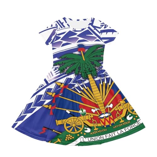 Girls Short Sleeve Dress 3D Print Unique Casual Kids Dresses Dress for Kids 2-14T Custom Design4