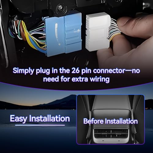 Image of 8.7 Inch Rear Display Rear Seat Screen Compatible with Tesla Model Y 2019-2024,Compatible with Tesla Model 3 2019-2023, 4GB+64GB, Support Carplay /Seat Heating /Seat Adjustment /AC Control