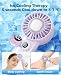 Eastfox 2026 Upgrade 3 In 1 Handheld Portable Turbo Fan with Ice Cooling,Rechargeable 100 Speed Mini Personal Fan 10500 RPM Small Pocket Fans Makeup fan for Outdoor,Office,Camping,Travel-Purple