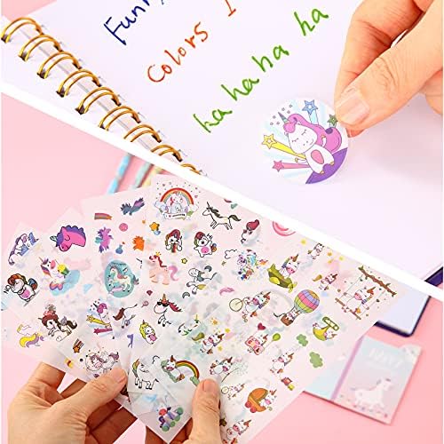 Unicorn Gifts for Girls Age 6 7 8 9 10 11 Year Old, Purple Birthday Gifts for Girls Back to School Stationery Sets Supplies with Unicorn Sticky Notes Stickers A5 Notebook Pencil Case Pen
