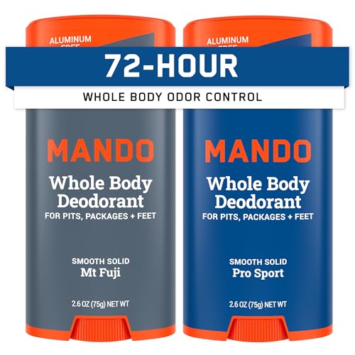 Mando Whole Body Deodorant For Men - Solid Stick - 2.6 oz, 2 pk - MF &amp; PS
