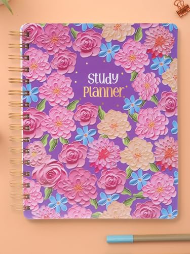 Doodle Undated B5 Study Planner: 240 Ruled 90 GSM Pages with Spiral Hard Bound | 200+ Stickers for Customization - Goal-Setting Academic Study Organizer with Exam Prep and Progress Tracking - Floral Flutter (B0D5CRYPFH) Amazon Price History, Amazon Price Tracker