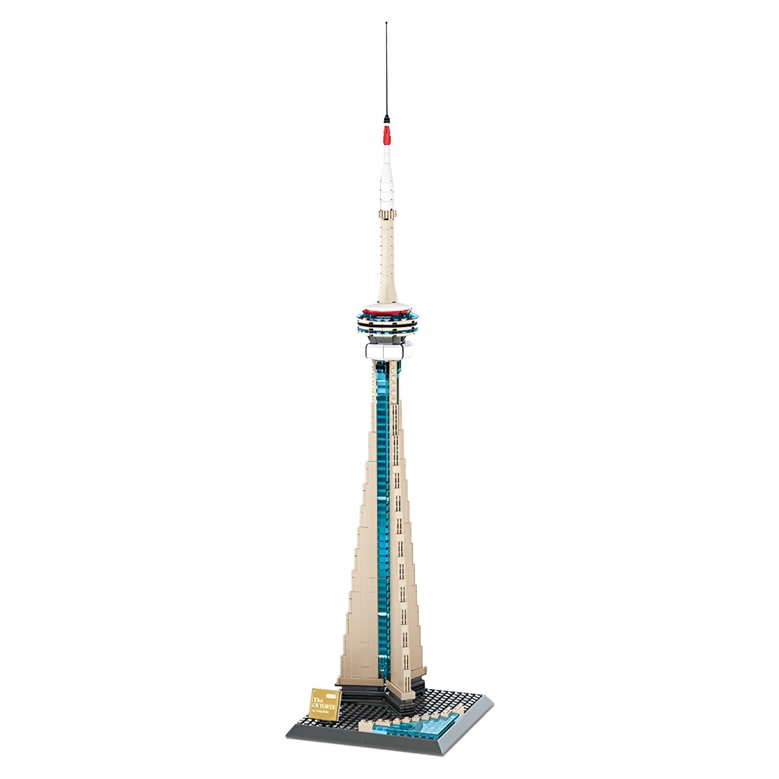 CN Tower Toronto Building Set, 400PCS Famous Landmark Architecture Model, Collectible Display Architecture Bricks Kit, Creative Construction Kit, Idea Gifts for Teens & Adults(4215)
