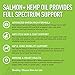 Strawfield Pets' Salmon + Hemp Oil Wild Alaskan Salmon Oil for Dogs & Cats with Organic Pet Hemp Oil Liquid Omega 3 Fish Oil for Dog Shedding, Dry Itchy Skin, Coat Supplement, USA 16 oz / 474 ml