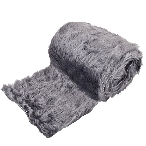 Diseño de cabeza de piel sintética de banda camino de mesa de Navidad cinta de la Navidad, piel sintética, Gris, 200x20cm