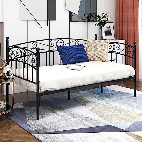 LIFE SKY Metal Twin Size Daybed Classic DayBed Bedframe Multifunctional Twin Day