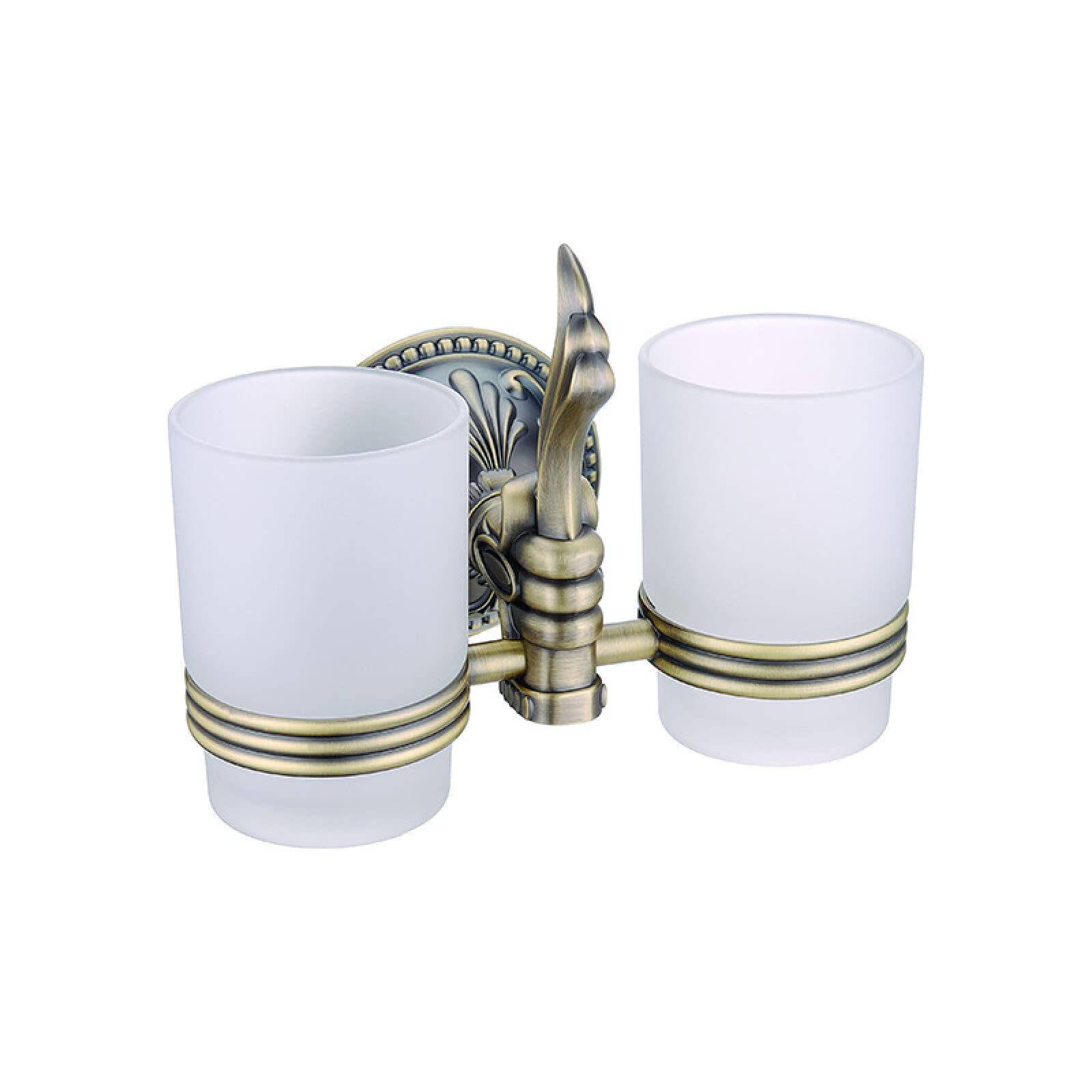Set de Baño Cromado Zirconio Dorado Toallero de Papel Higiénico Dispensador de Jabón Toallero de Baño Colgante de Baño, Doble Varilla - Titanio Dorado