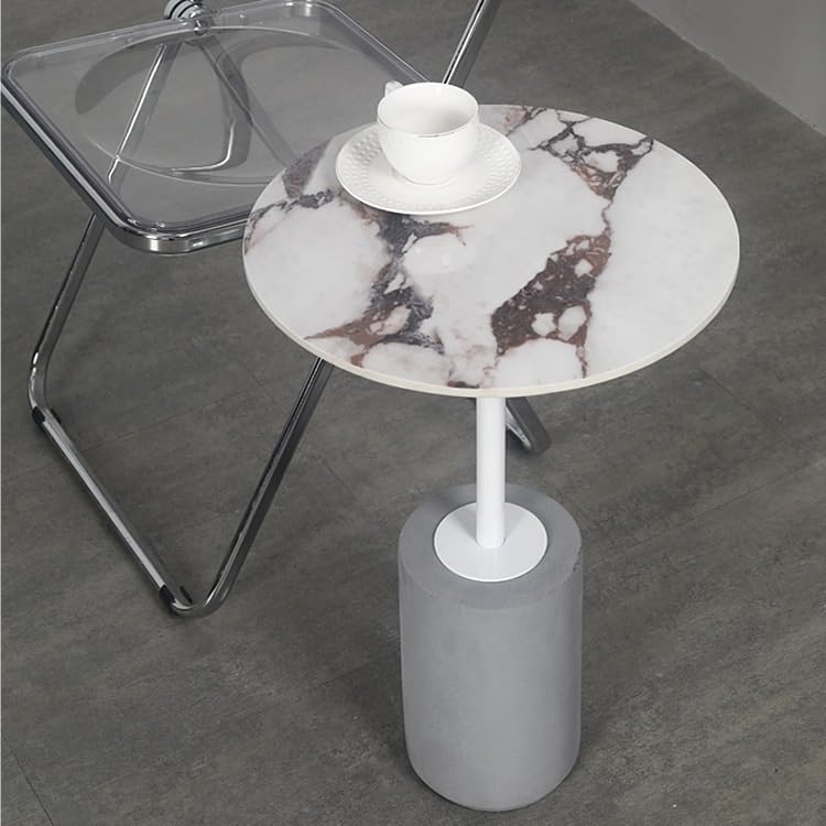 Table basse ronde salon mode nordique petite table d'appoint angle - 7