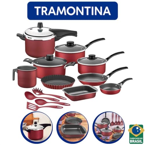 Jogo de Panelas Turim 13 Peças Antiaderente com Panela de Pressão Jogo de Panelas Turim 13 Peças Antiaderente com Panela de Pressão - Imagem 9