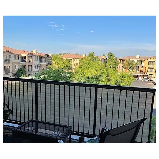 Abrotain Fence Privacy Screen Balcony Deck Fencing Cover 3'3"x9'9" 80% Shade Fabric Sun Shade Cloth Decorative Fence Covering Net Mesh Shield with Grommet for Outdoor Garden Backyard Porch Patio Yard