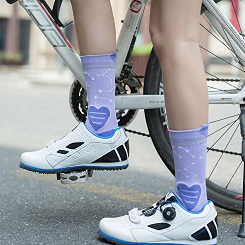 WREA 2 PCS de meias de ciclismo femininas respiráveis ​​meias de ciclismo pretas