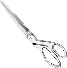 High Performance Sewing Scissors 26cm - Professional Stainless Steel Cutting Scissors for Fabric Leather Sewing Artists Students Dressmakers