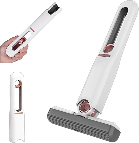 Mini trapeador portátil, multifuncional, mini trapeador manos libres, mini mopa perezosa para baño, fuerte absorbente, fregona de limpieza para