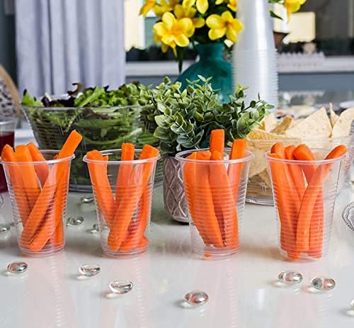 Majestic 100x Plastic Disposable Drink Cups for Water Coolers Camping Travel Parties and Events (100 x 7 Ounce/180 Millilitre Cups)