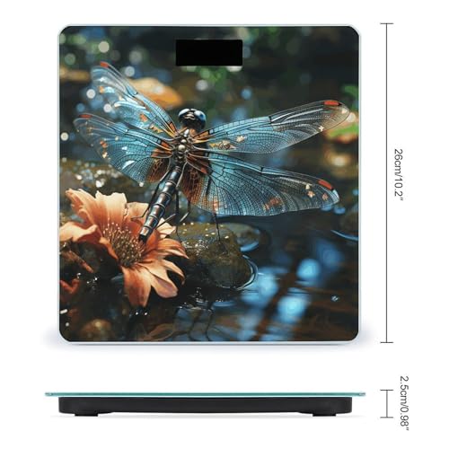Báscula digital de baño Dragonfly con vidrio templado miniatura 2