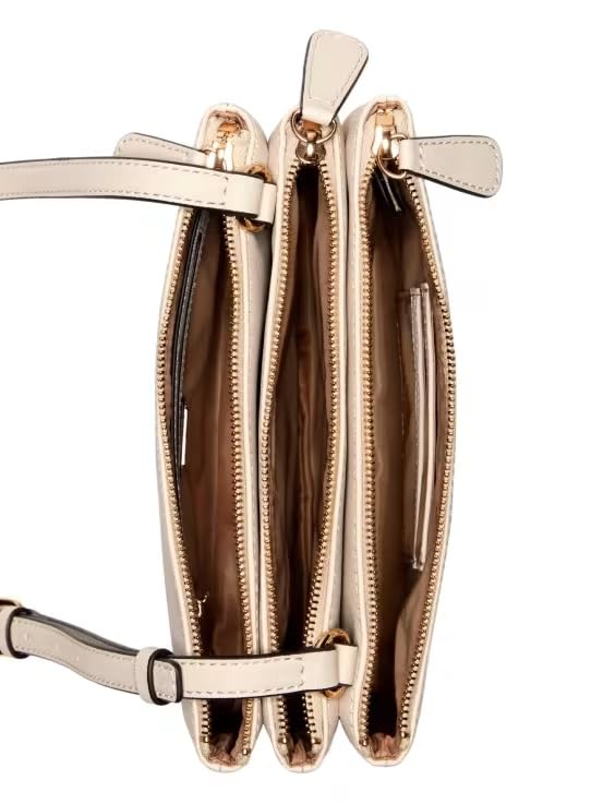 GUESS Factory Women's Akir Triple Compartment Crossbody White3