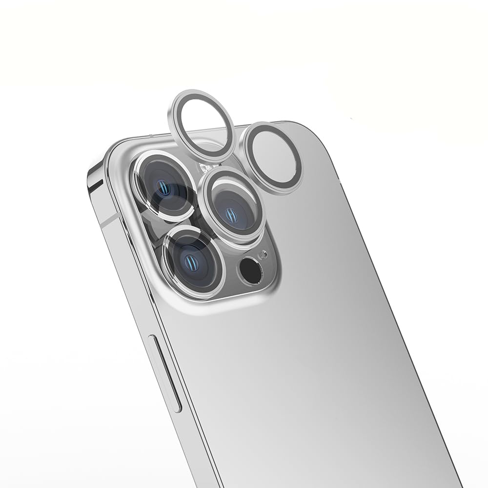 Zore Apple ile uyumlu iPhone 14 Pro Max Mikro Kamera Lens Koruyucu Gümüş