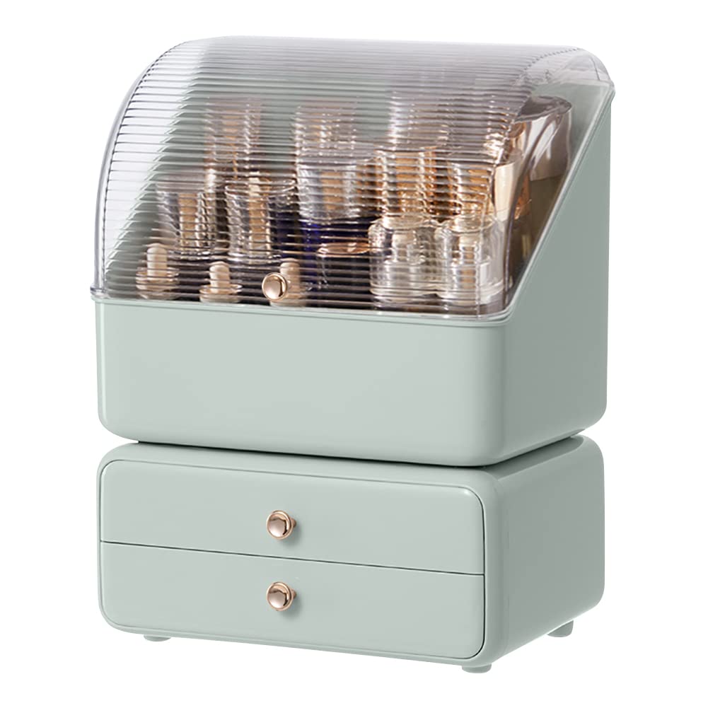 BTGGG Makeup Organiser with 2 Drawers Large Cosmetic Storage Box for Vanity