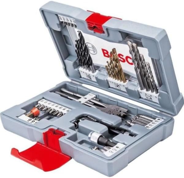 Bosch Professional 49-częściowy zestaw wierteł i końcówek wkręcających Premium X-Line (do drewnie, metalu i betonie, Akcesoria wiertło)