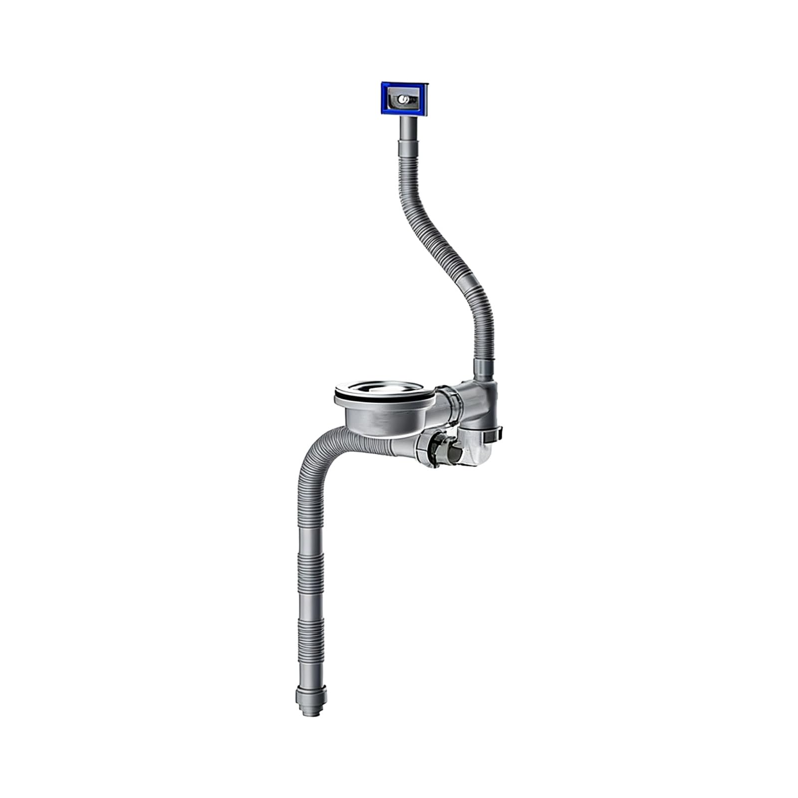 Single/Double Sink Drain Pipe Set Space Saving Deodorants Filter Kitchen Sinks Drainage Pipe for Under Sink Plumbing Space Saving Deodorants Filter