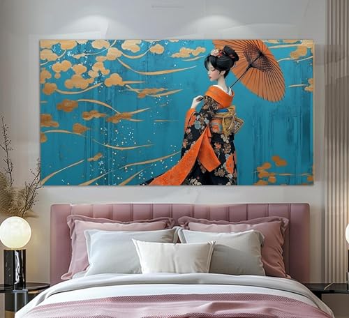 Impression sur toile du Japon ancien de femme japonaise peinture moderne