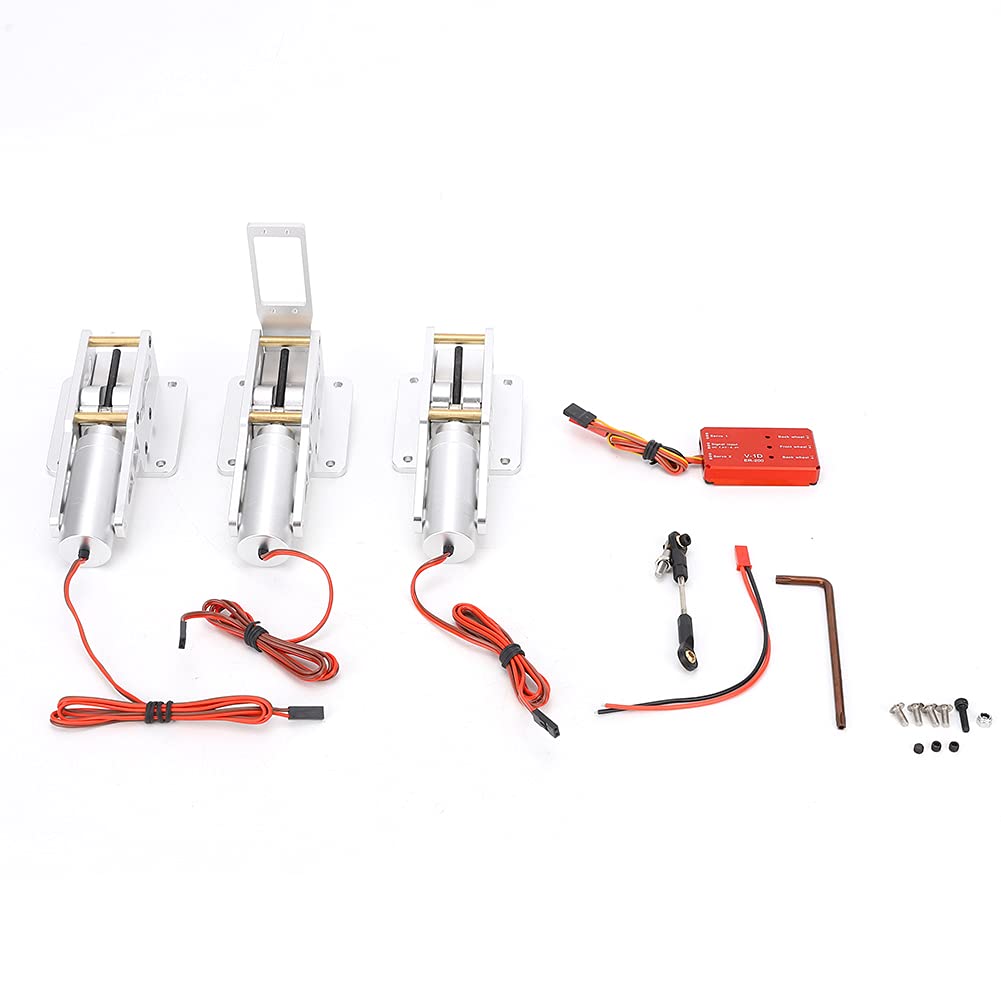 Controlador RC, Caja de Control del Tren de Aterrizaje Telescópico Eléctrico de Aleación, de Precisión para Aviones RC de ala Fija (Silver)