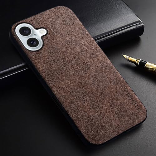 Coque iPhone 16 Plus cuir PU premium effet rétro élégant AIORIA - 2