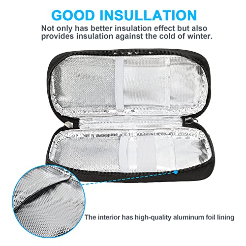 Image of YOUSHARES Insulin Cooler Travel Case - Portable Refrigerated Medicine Case for Insulin Pen, Medication and Diabetic Supplies with 2 TSA Approved Ice Pack