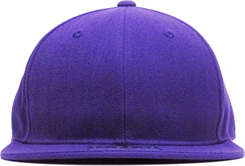 Knw-2364 Pur (7 3/8) The Real Original Fitted Flat-Bill Hats True-Fit, 9 Sizes & 20 Colors #TOP1