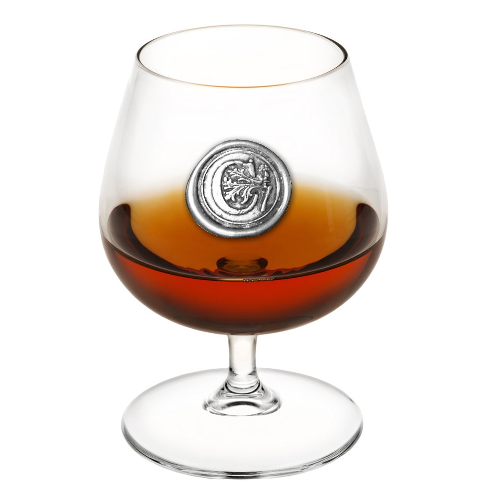 English Pewter Company Sheffield, EnglandEnglish Pewter Company 14.5oz Brandy Cognac Snifter Glass with Monogram Initial - Personalised Gift with Your Choice of Initial (C) [MON203]