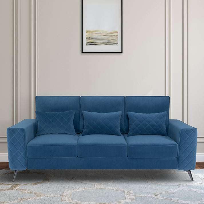 duroflex Eden Sapphire Blue - 3 Seater Premium Fabric Sofa, Interchangeable LHS or RHS L Shape Sectional Sofa Set with Lounger (Chaise) (B0CJ2Y7D1Z) Amazon Price History, Amazon Price Tracker