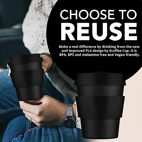 Ecoffee Cup 8oz 240ml Reusable Eco-Friendly 100% Plant Based Coffee Cup with Silicone Lid & Sleeve - Image 3