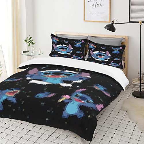 Furdaych Anime Patterns Printed Bedding Sets Cartoon Duvet Cover Set 1 Duvet Cover Set With 2 Pillowcases Twin 68 * 86In 05 #TOP3